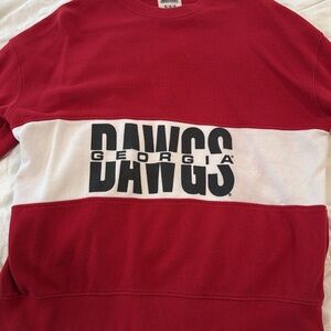 Aerie Red and White Dawgs Sweatshirt